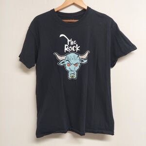 WWE Black Short Sleeve Tee with Cartoon Graphic